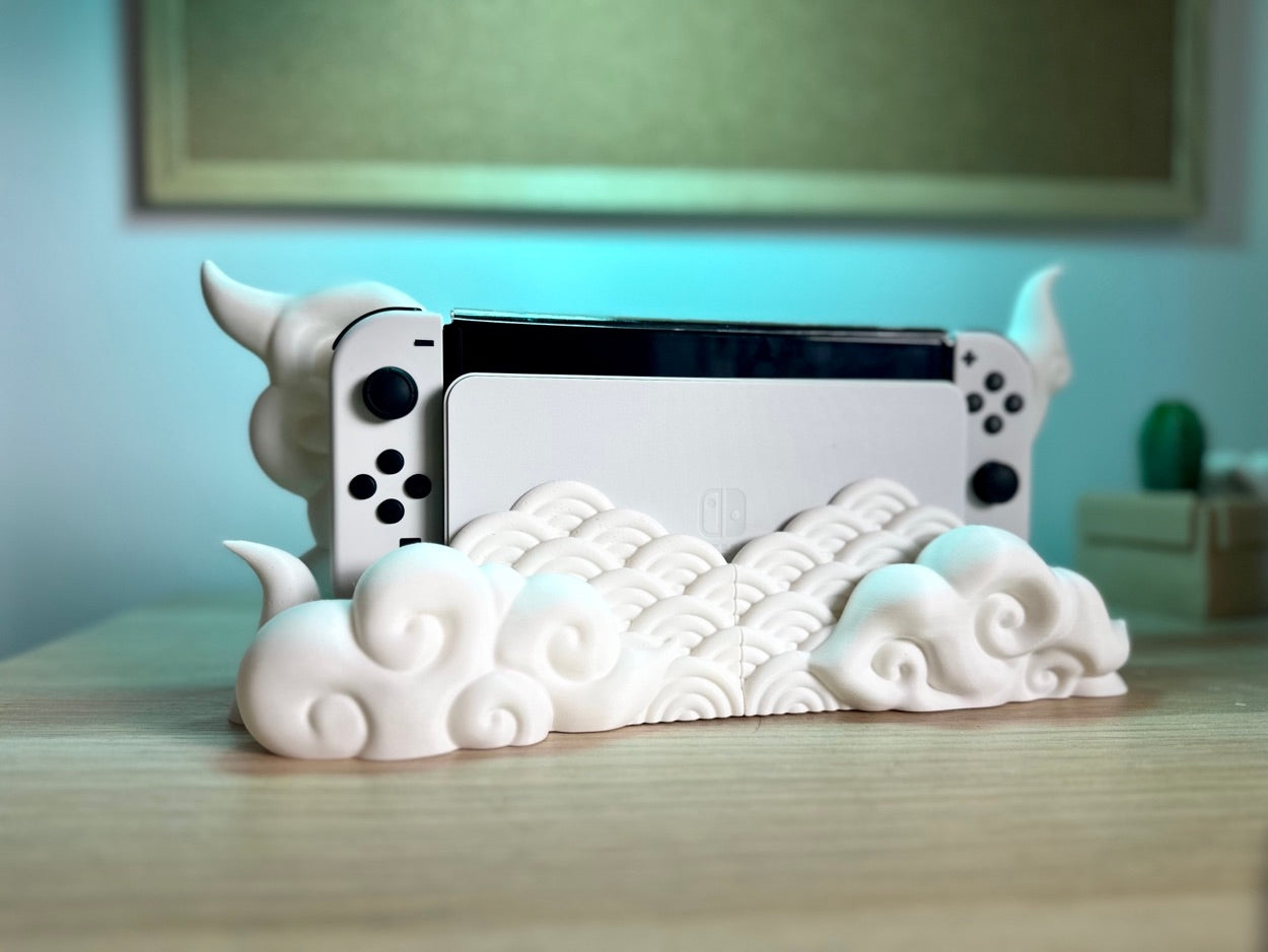 Japanese Cloud Console Decoration Compatible With Nintendo Switch - Fits Classic and OLED