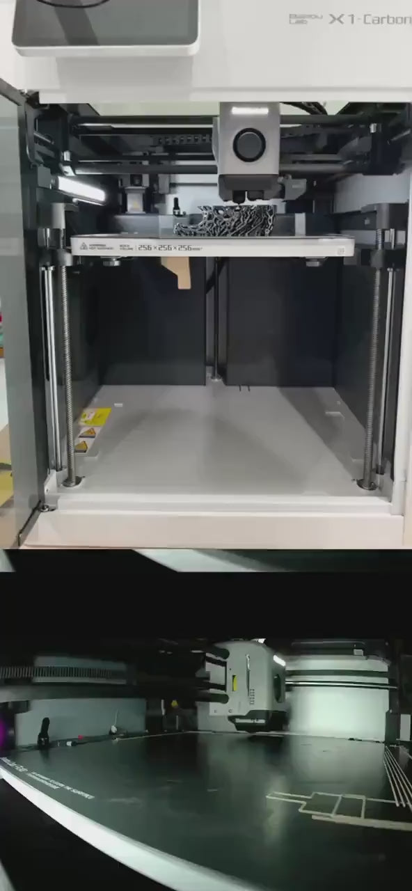 Video showing Bambu X1 Carbon printing 3D stuff. 3D Printing Services, Quick Prototyping, Custom 3D Print From a STL or OBJ File, Personalized 3D Printed Item