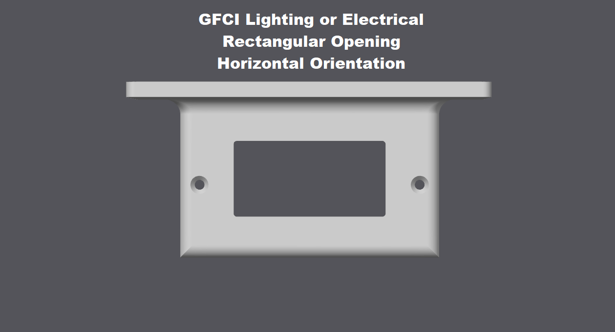 Wall plate cover for GFCI Lighting or Electrical in Horizontal Orientation