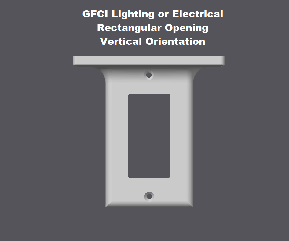 Wall plate cover for GFCI Lighting or Electrical in Vertical Orientation