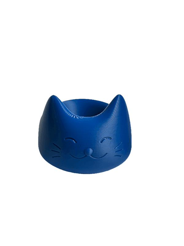 Decorative bowl for cat lovers in blue